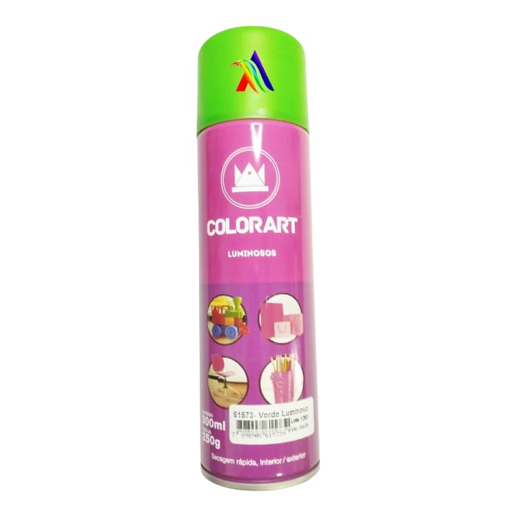 Tinta Spray Verde Luminosos Colorart