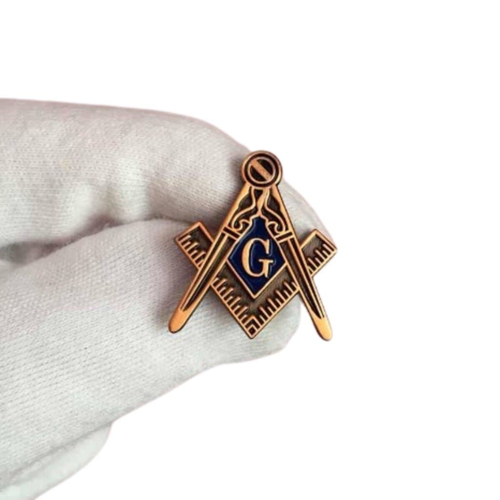 Pin Boton Com Símbolo Esquadro e Compasso Maçonaria Maçom DeMolay Templário Illuminati