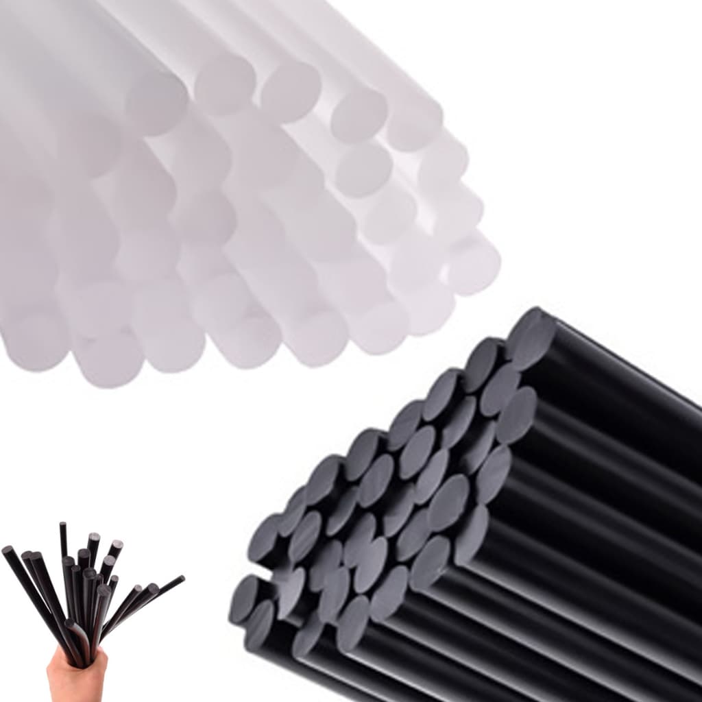 Adesivo Bastão Cola Quente Para Pistola Cores Branco E Preto Artesanato Para Uso Profissional Hobby