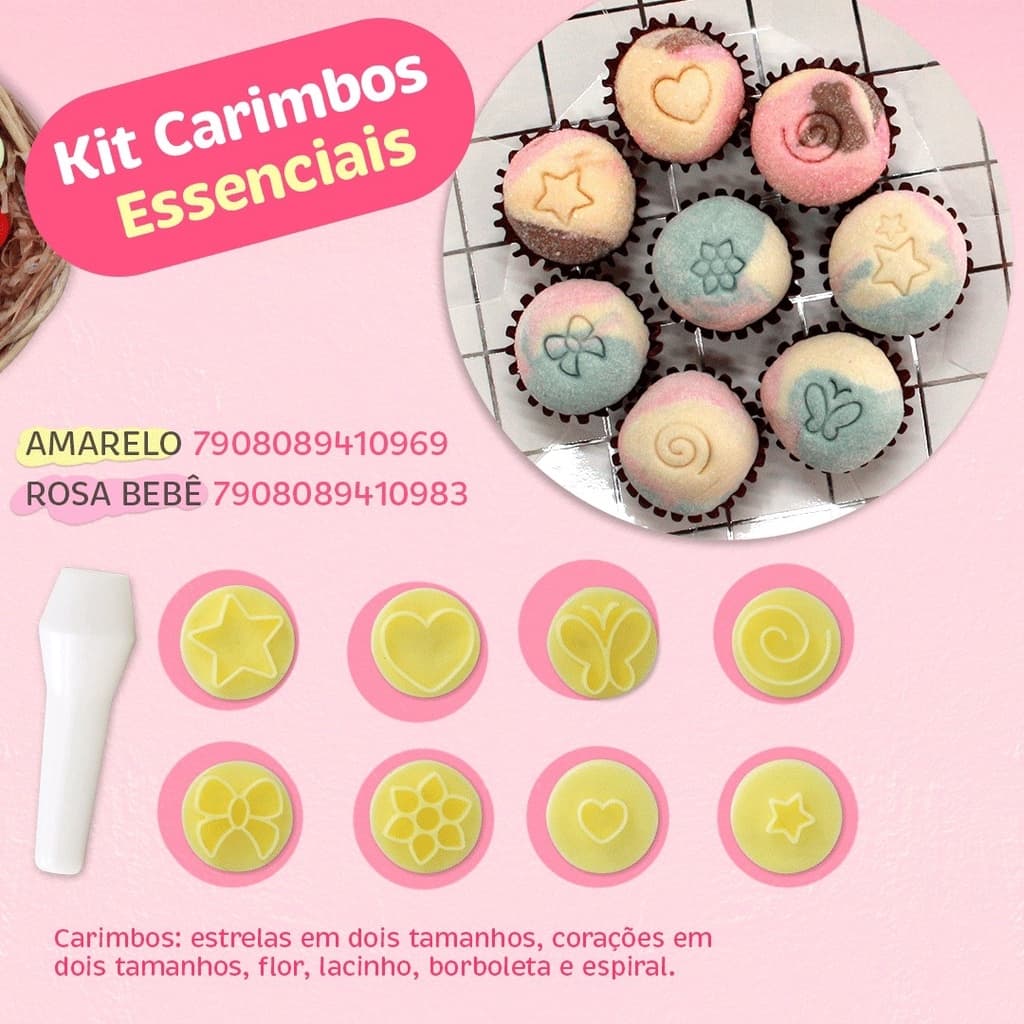 Kit Carimbos Essenciais para Brigadeiros, Massas, Doces - Blue Star