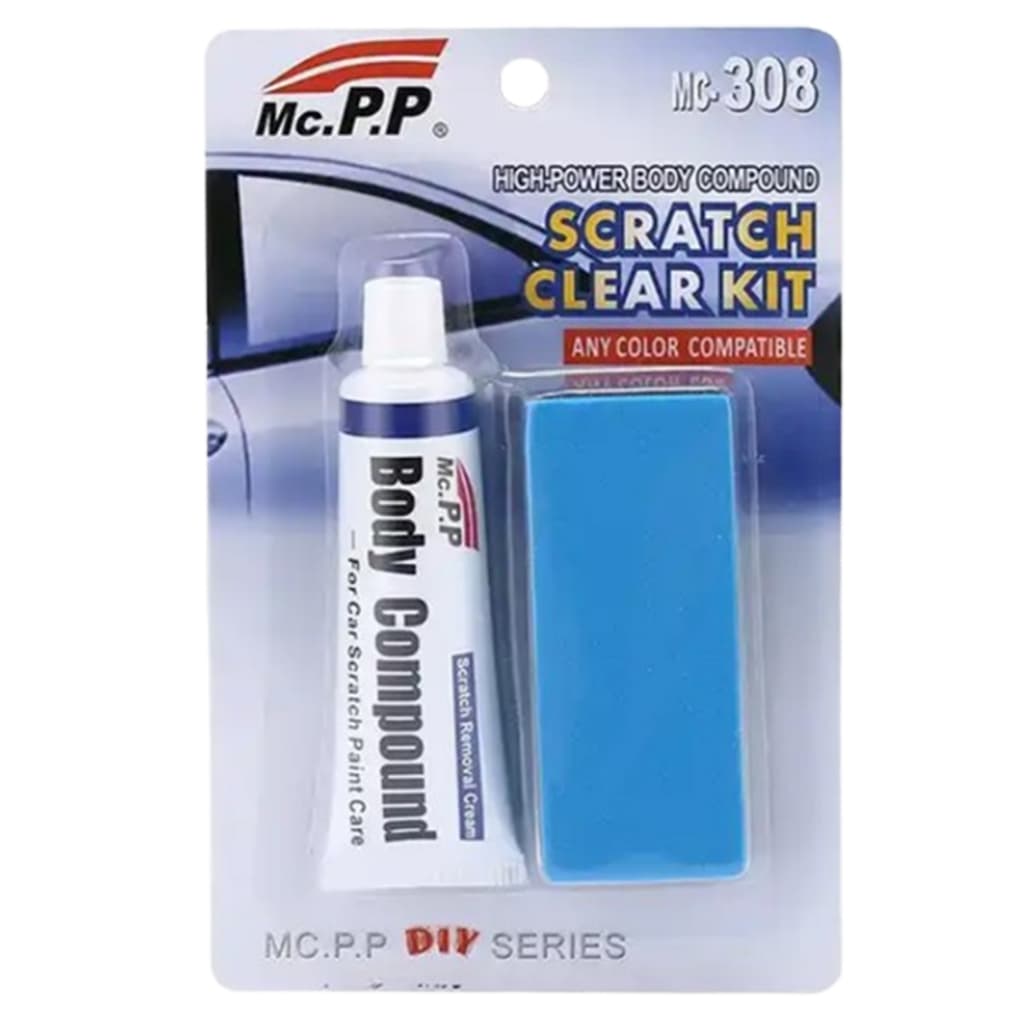 Kit Tira Riscos e Pequenos Arranhões Automotivo – Composto Reparador + Esponja de Aplicação