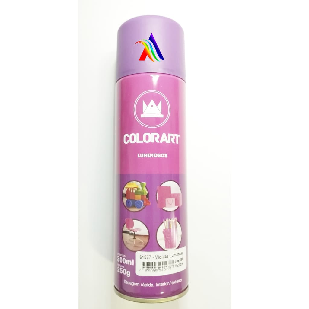 Tinta Spray Violeta Luminosos Colorart