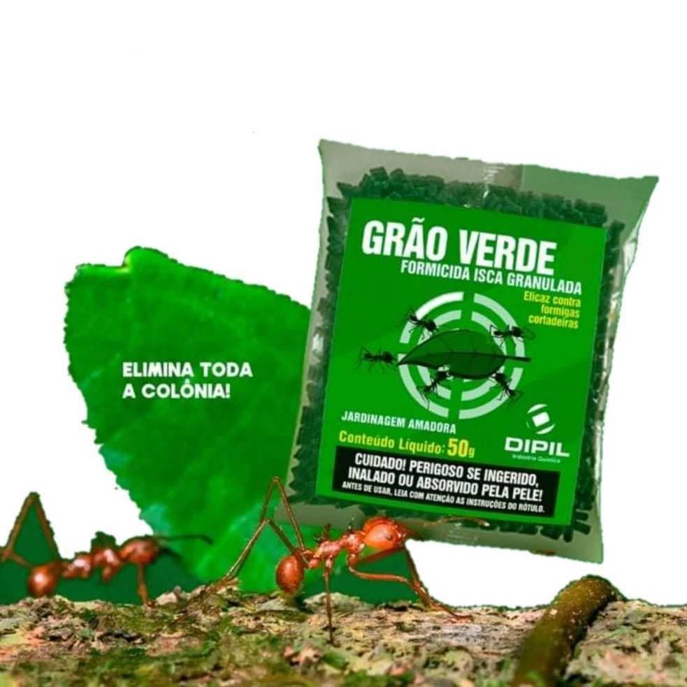 GRAO VERDE ISCA GRANULADA PARA FORMIGAS 10X50GR DIPIL