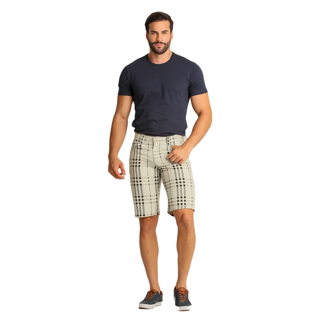BERMUDA XADREZ MASCULINA SARJA