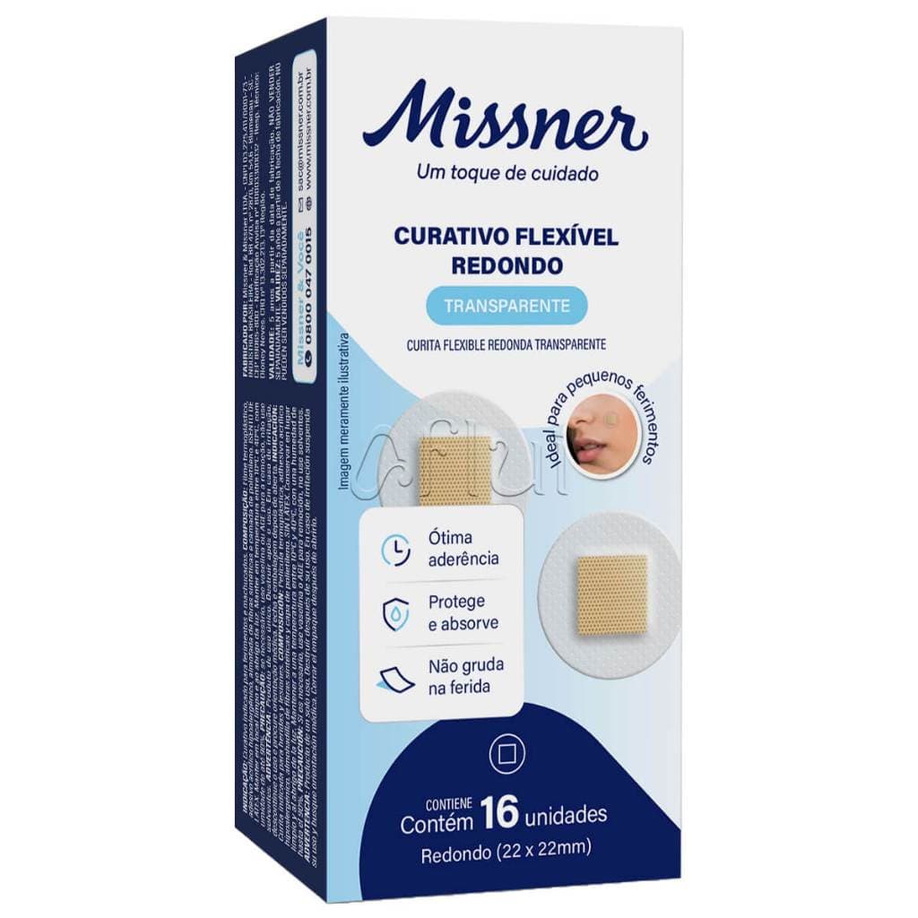 Curativo Redondo Flexível Transparente Missner 16 un Anvisa
