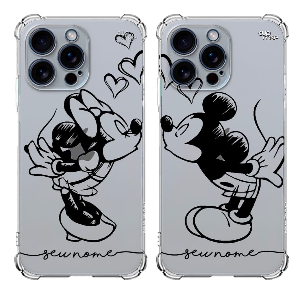 Capa Capinha de Celular 2 cases Personalizadas Mickey e Minnie Casal