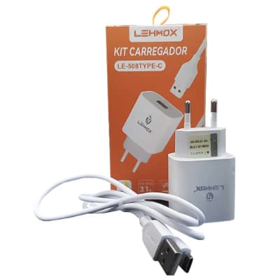 Carregador P/ Celular 1 Entrada Usb e Cabo Micro Usb V8 /tipo c/ios LE-510/508