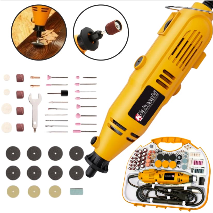 Mini Retifica Profissional 210pçs 470w Nakasaki Com Maleta