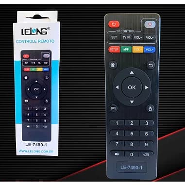 Controle Remoto Universal Para Tv Box 4k - lelong le-7490-1