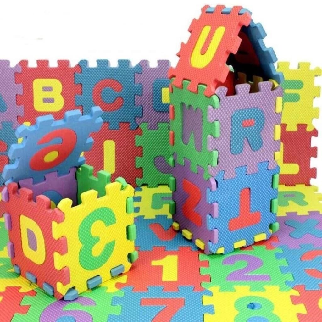 Tapete de Atividades Tatame De EVA Educativo Infantil Números e Letras Brinquedo Vários Tamanhos