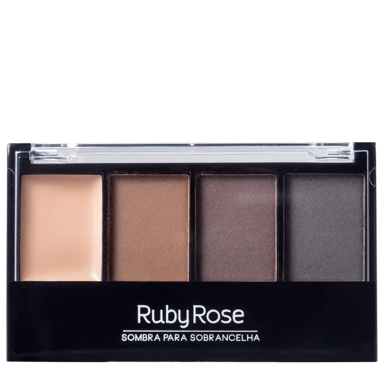 (VALIDADE JANEIRO / 2027) TRIO DE SOMBRAS + PRIMER PARA SOBRANCELHAS RUBY ROSE HB-9354