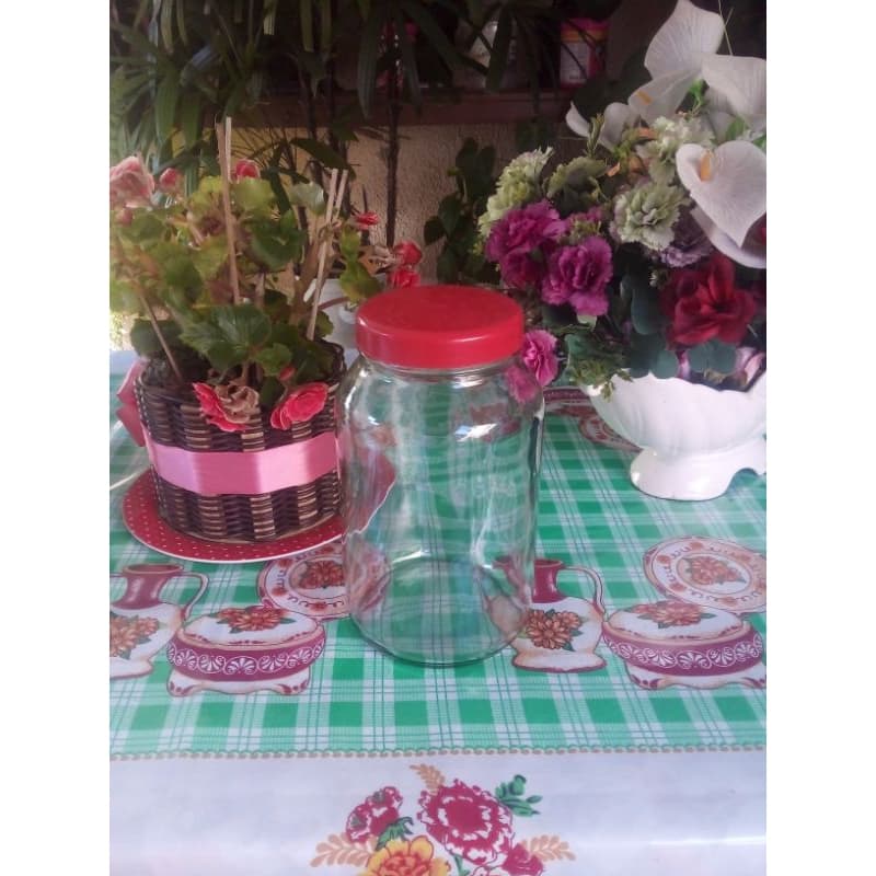 Pote de vidro para mantimentos.