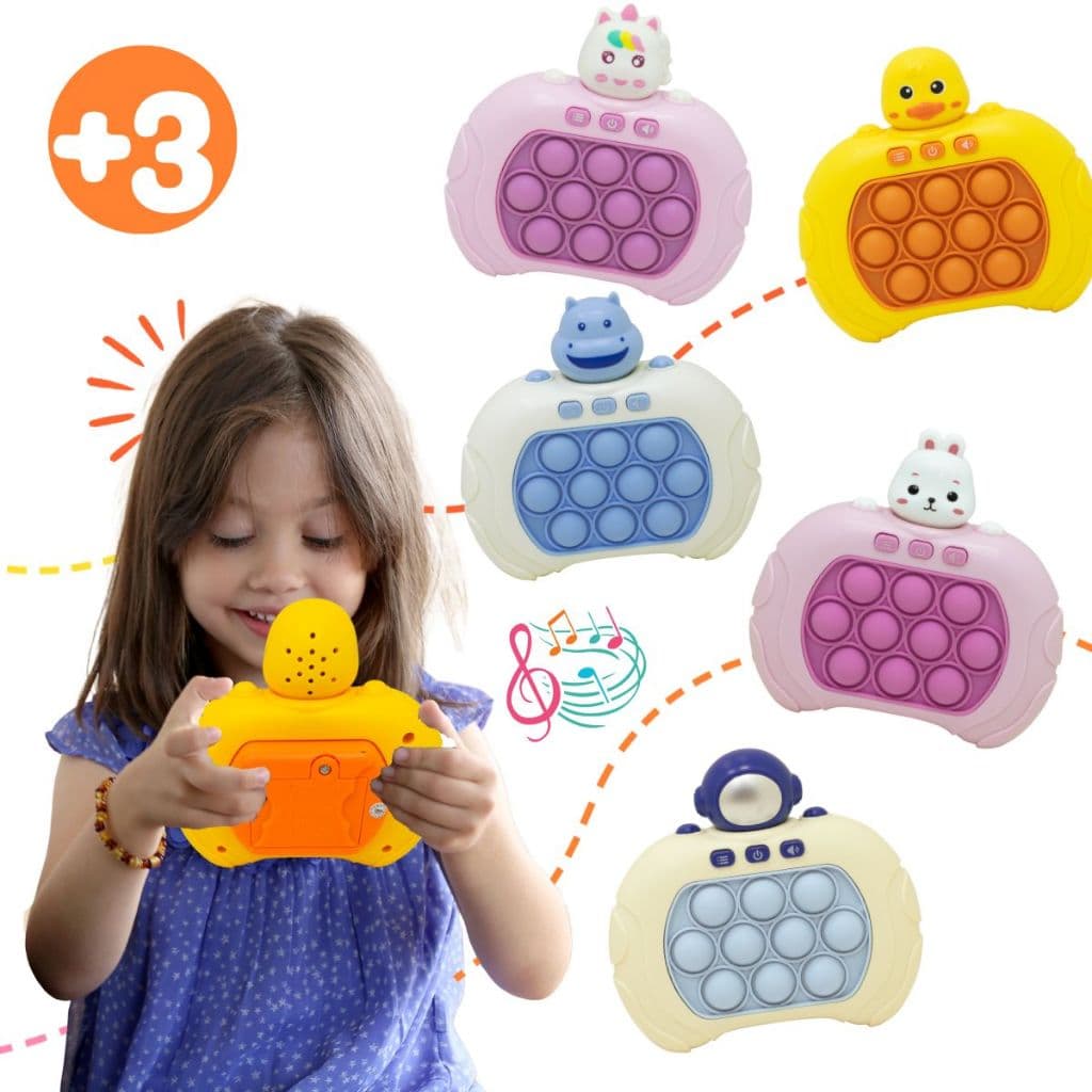 Pop-It Fast Push Puzzle Game Eletrônico Fidget Brinquedo Anti  Estresse Fofa de Astronauta e Urso