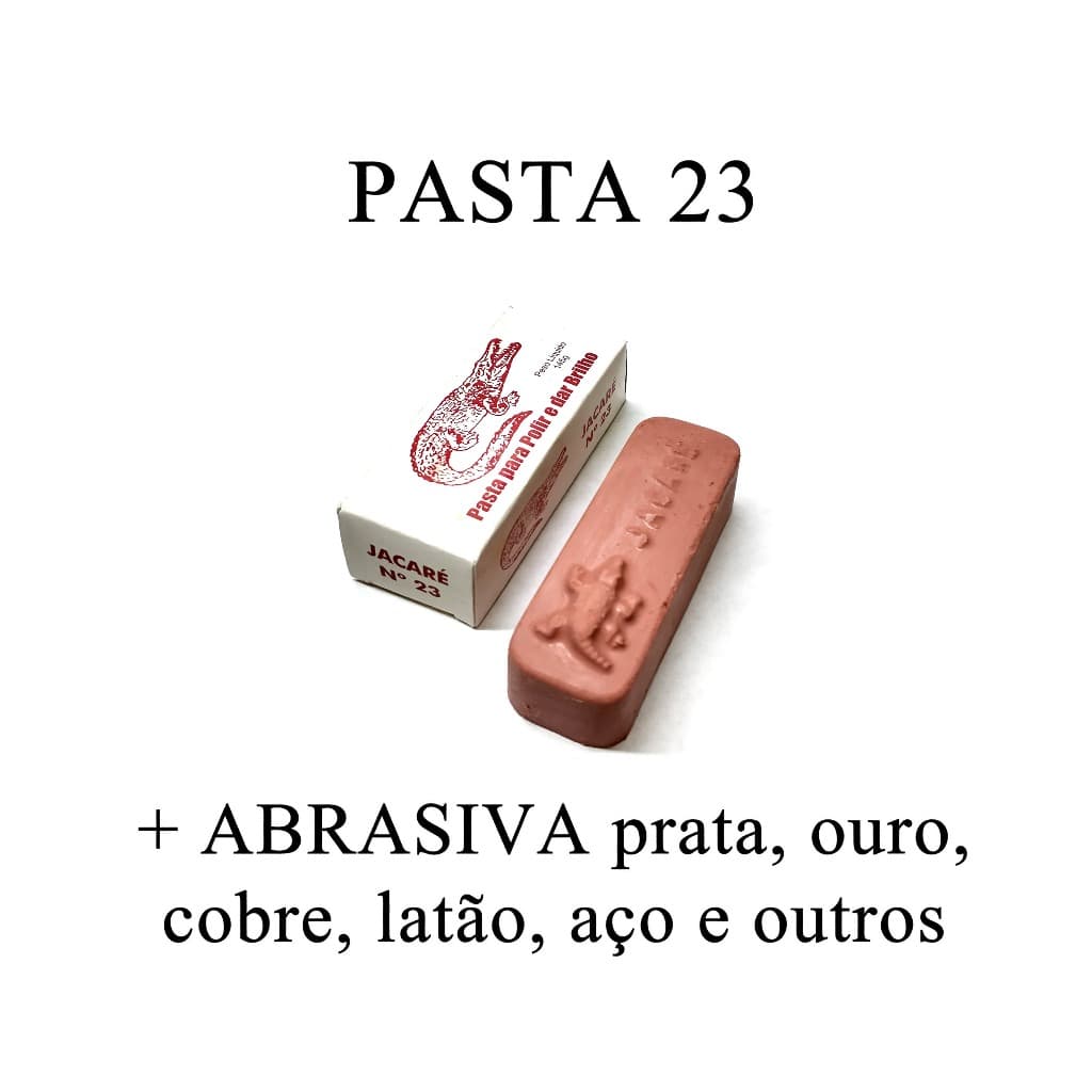 Pasta 23 Jacaré 145g + Abrasiva Para afiação e polimento Ourives Massa de polir metal