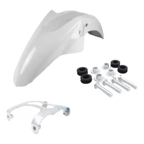 Paralama branco  Cg 125/150/160 Titan Fan Start 2014 A 2023 suporte kit