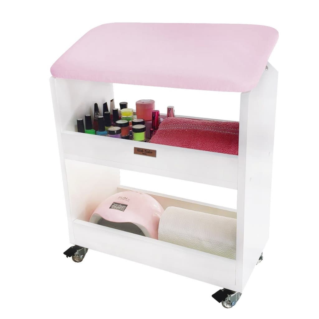 Apoio Carrinho Auxiliar de Pé Perna Para Manicure Pedicure ORIGINAL