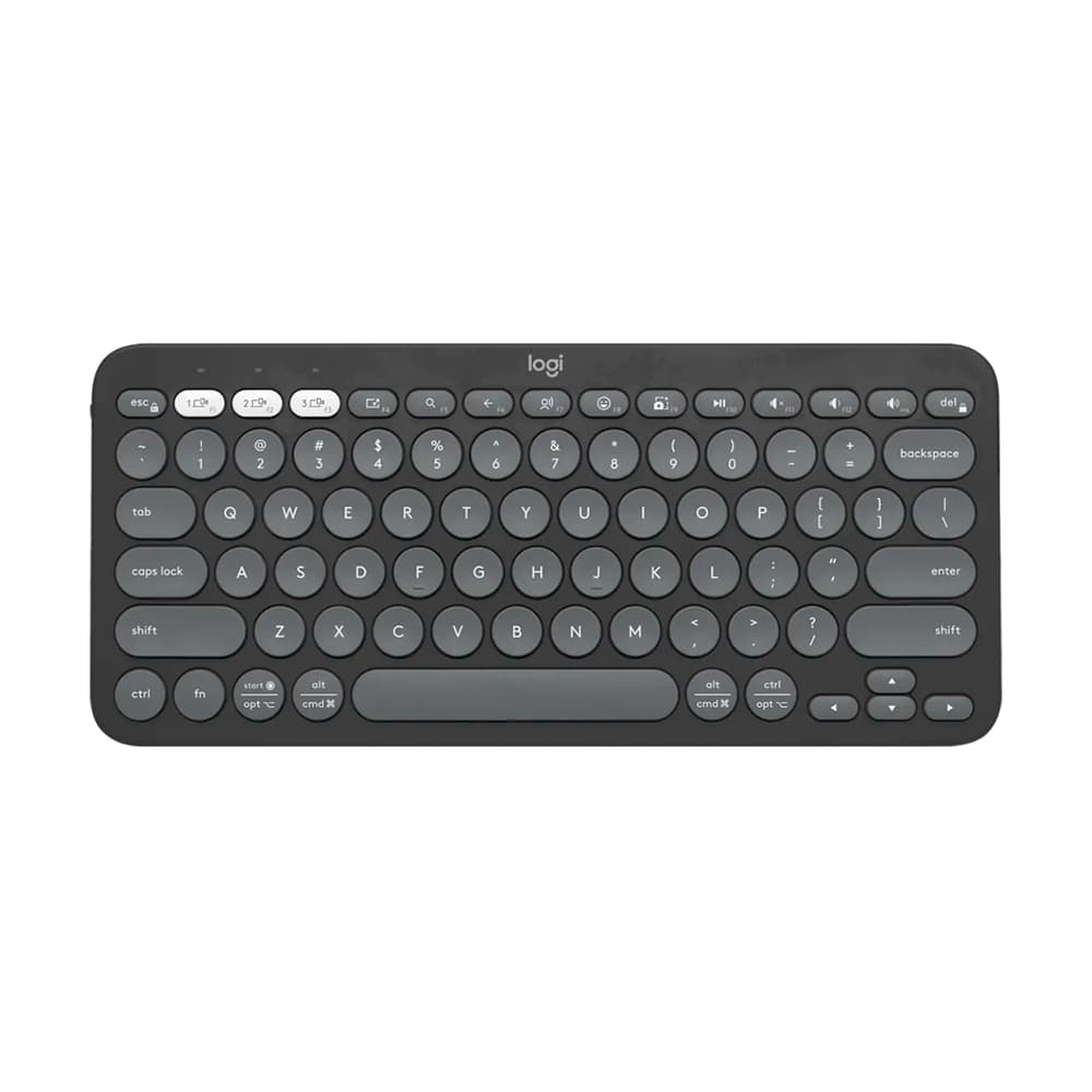 TECLADO LOGITECH PEBBLE KYES 2 K380S SEM FIO BLUETOOTH LAYOUT US GRAFITE