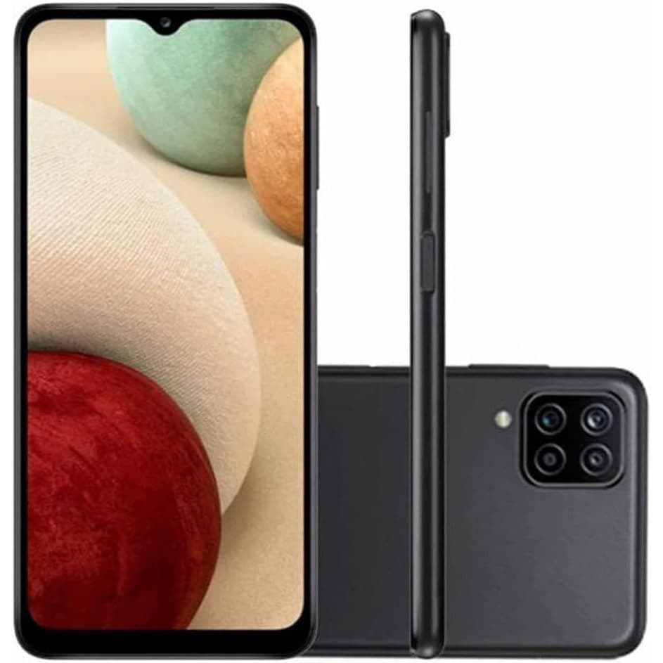 Smartphone Samsung Galaxy A12 64GB 4G Wi-Fi Tela 6.5 Dual Chip 4GB RAM Câmera Quádrupla - Vitrine