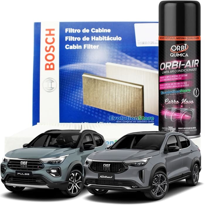 Filtro De Cabine Ar Condicionado Fastback Pulse + Spray Higienizador | Bosch 0986BF0596