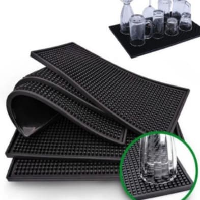 Tapete de Bar Escorredor de Louça 30 x 15 Tamanho Borracha Silicone Prato e Talheres