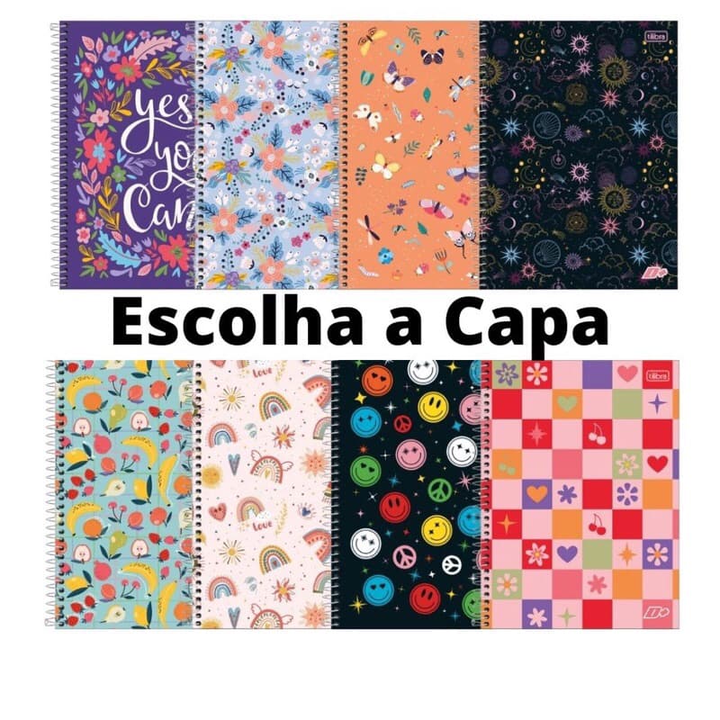CADERNO Capa Dura 1 matéria Espiral D+ Tilibra 96 folhas