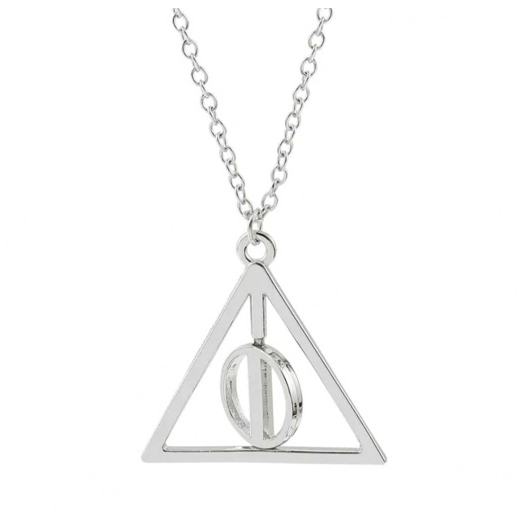 Colar Harry Potter giratório relíquias da morte metal
