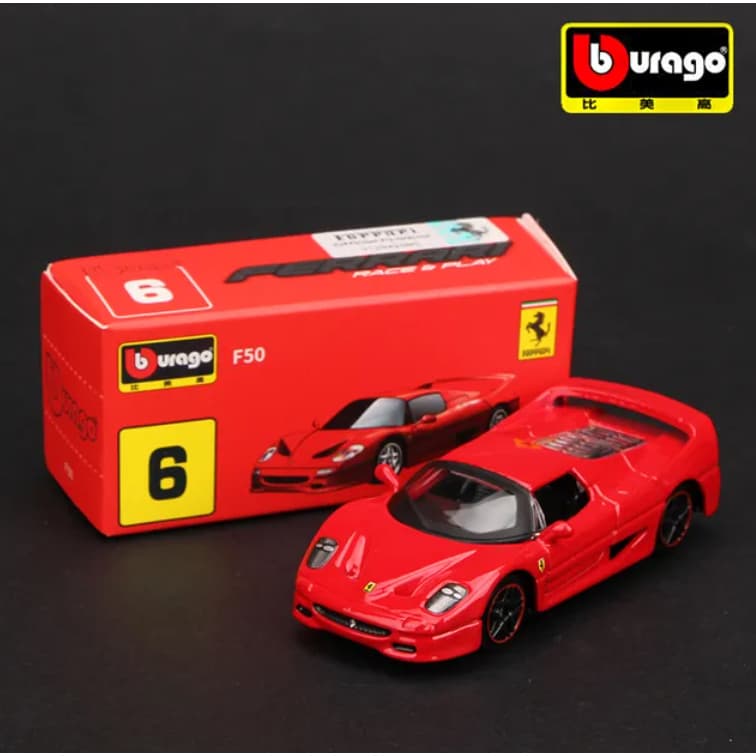 MINIATURA BBURAGO 06 CAIXA FERRARI F50