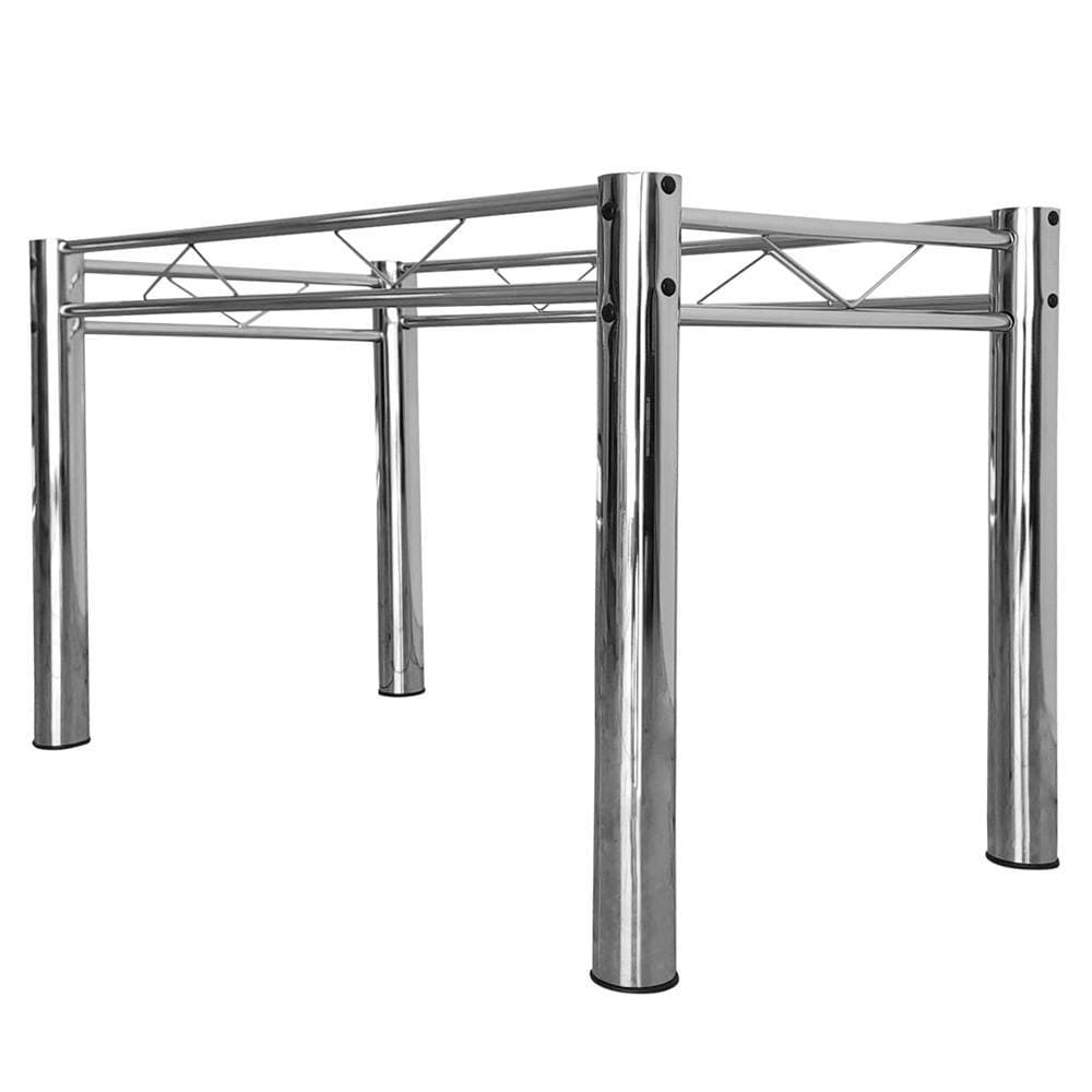 Base Para Mesa De Jantar P/ Tampo Retangular 1,20 Cromada Ql