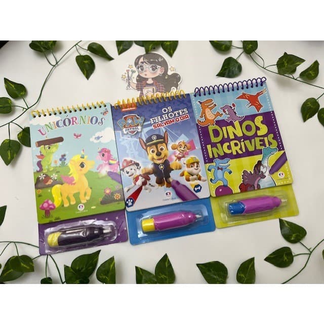 Livro - Aquabook - Colorindo com água - Patrulha Canina/uniconios /dinos - Ciranda Cultural Livro