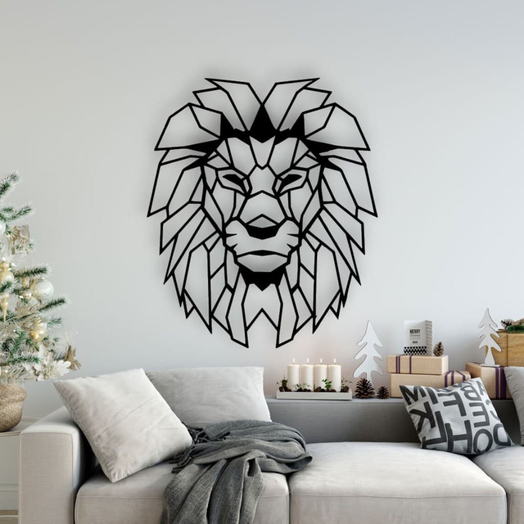 Quadro Decorativo Leão Sala Cabeceira Religioso Escultura Mdf Minimalista