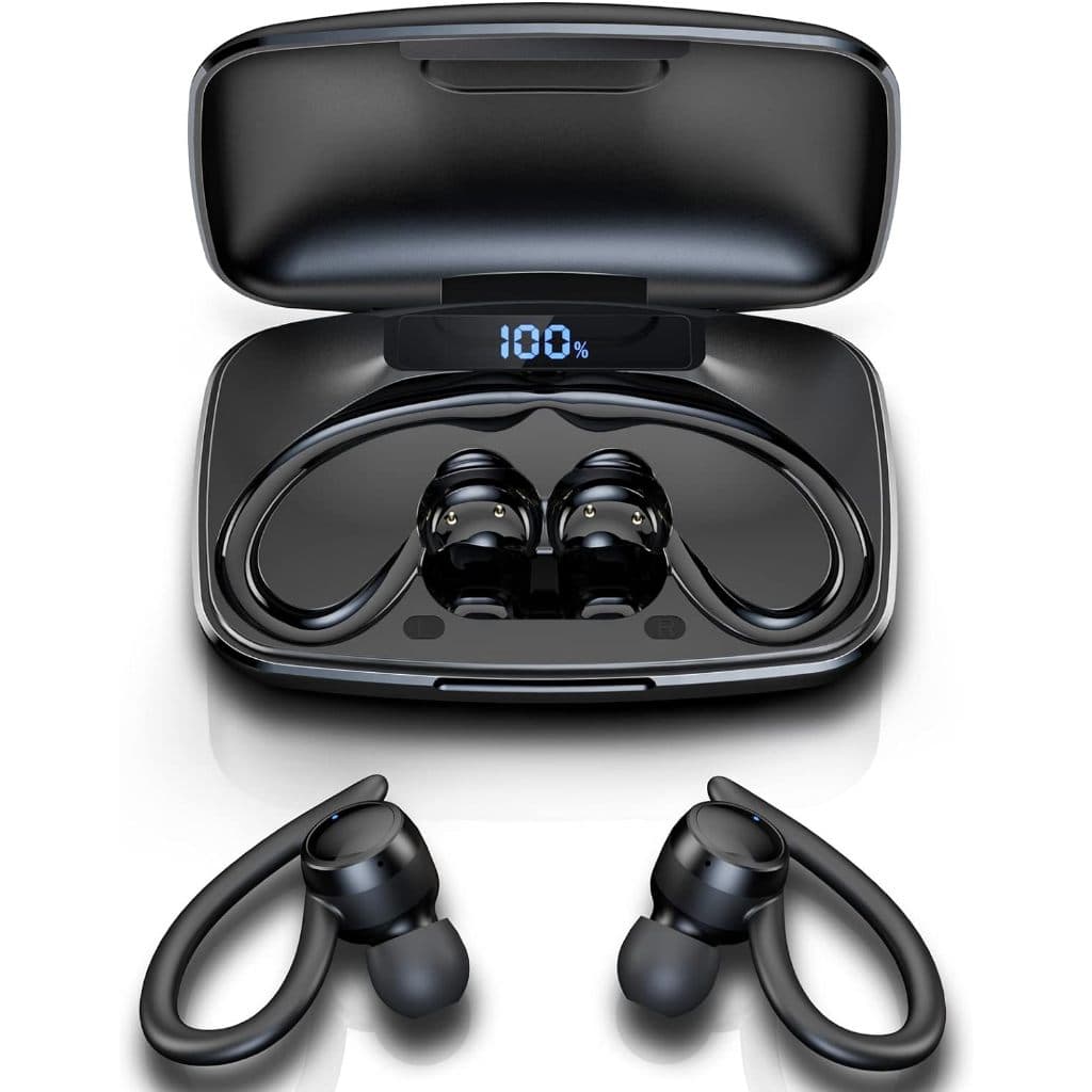 Fone de Ouvido T82 TWS Bluetooth Sport Headset 5.3 Carregamento Bin Display Touch Controle Earbuds