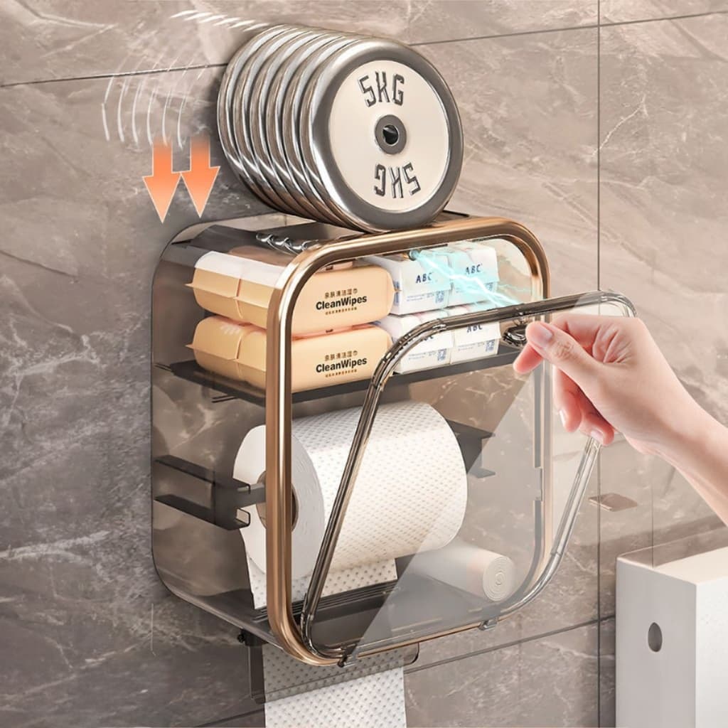 Caixa De Armazenamento Para Banheiro Papel Higiênico De Parede Porta Lenços De À Prova D'água Organizador De