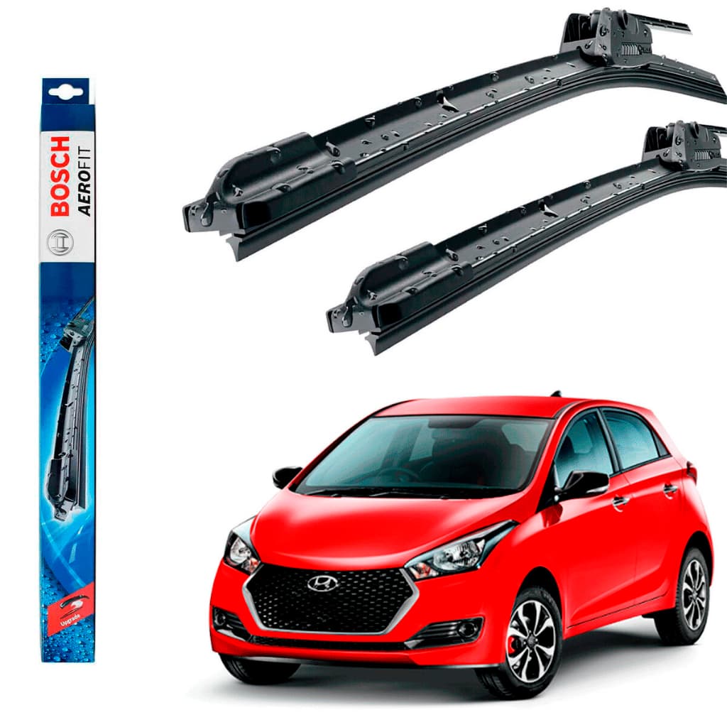 Jogo Palheta Dianteira Limpado Para-brisa Bosch Hyundai Hb20s Hb20x Modelos 2012 Até 2019 HB20 HB 20