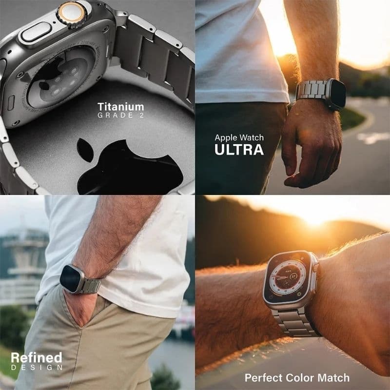Pulseira para Smartwatch, Aço Inoxidável Prata.
