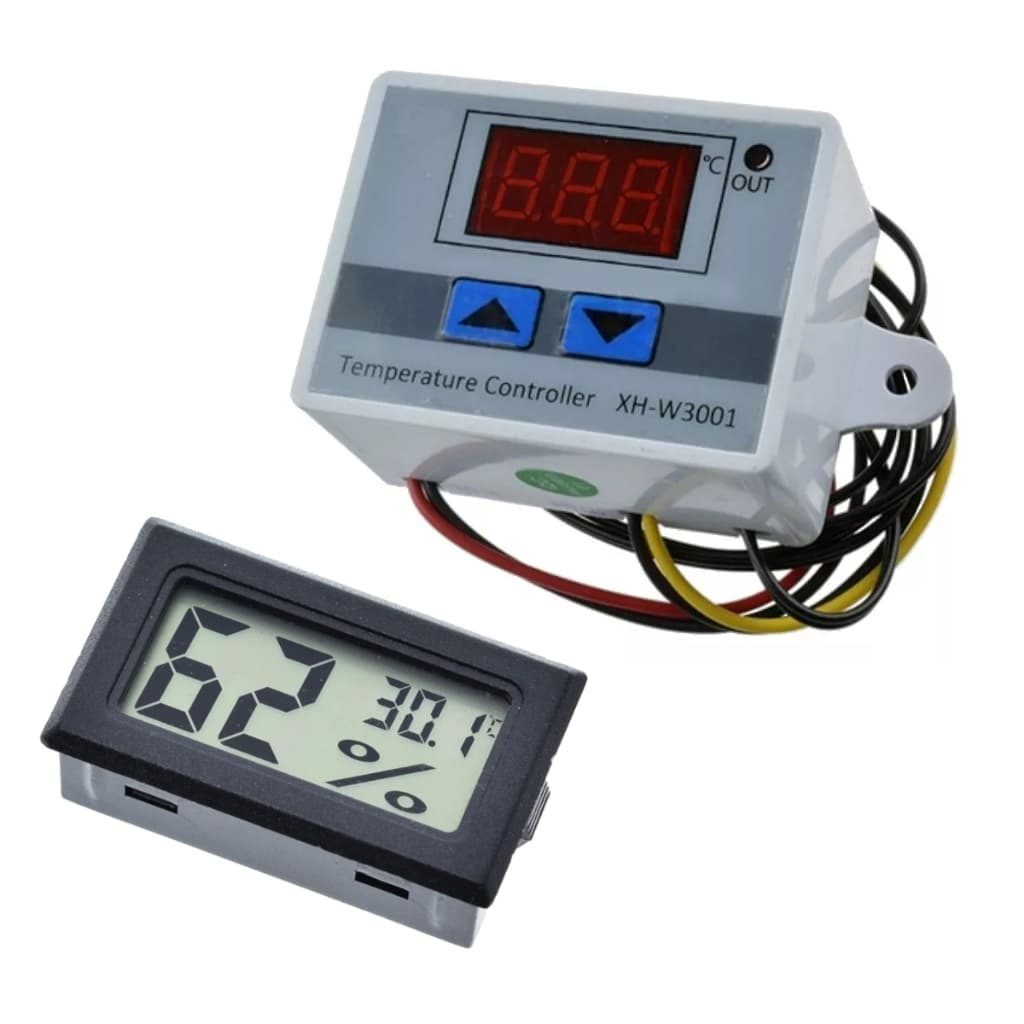 Kit Termostato Bivolt Chocadeira + Termômetro - Higrômetro