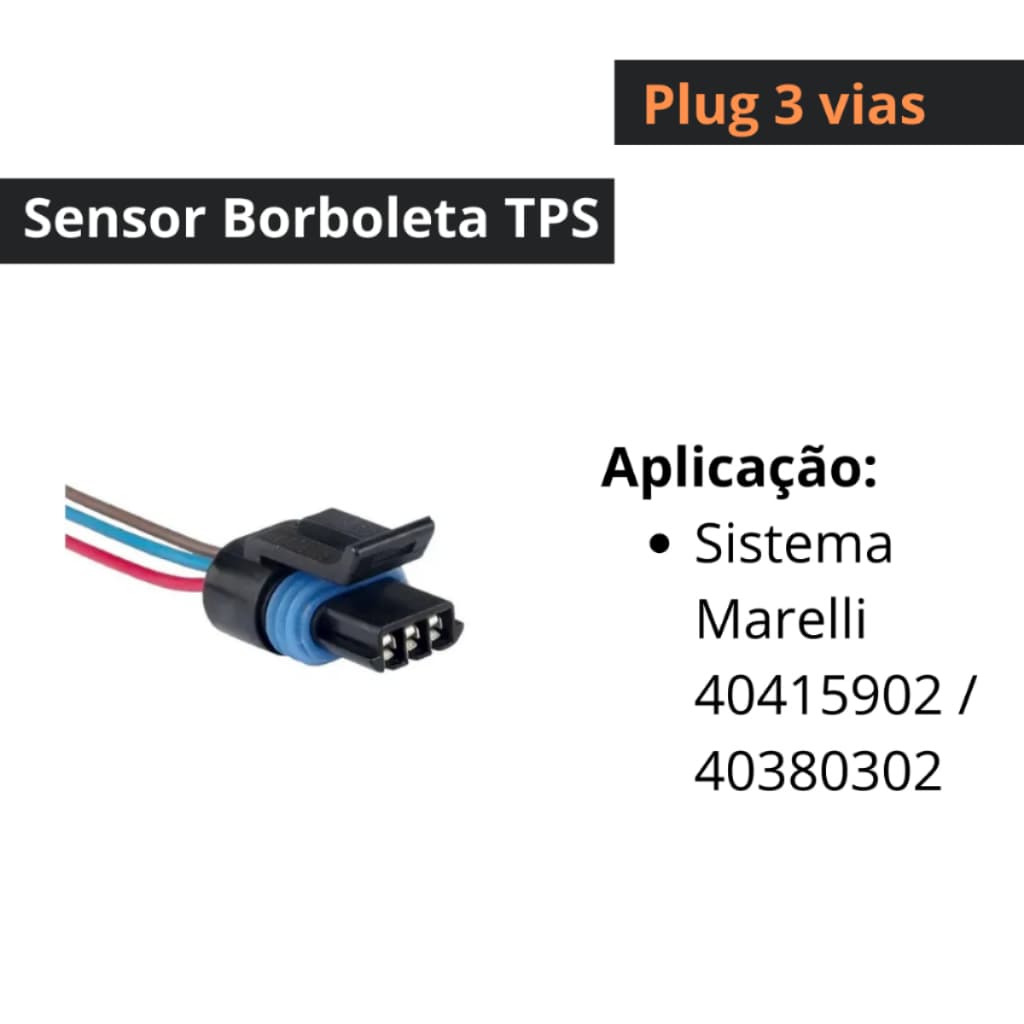 Chicote Reparo Sensor Posição Borboleta PF2C Volks Fiat 3 vias