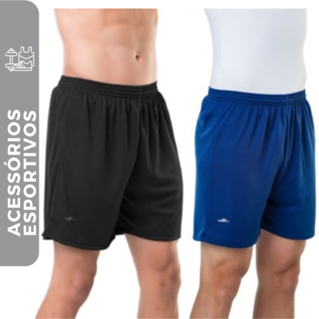 Kit 3 Shorts Masculino Elite Calção Academia Futebol Cordão