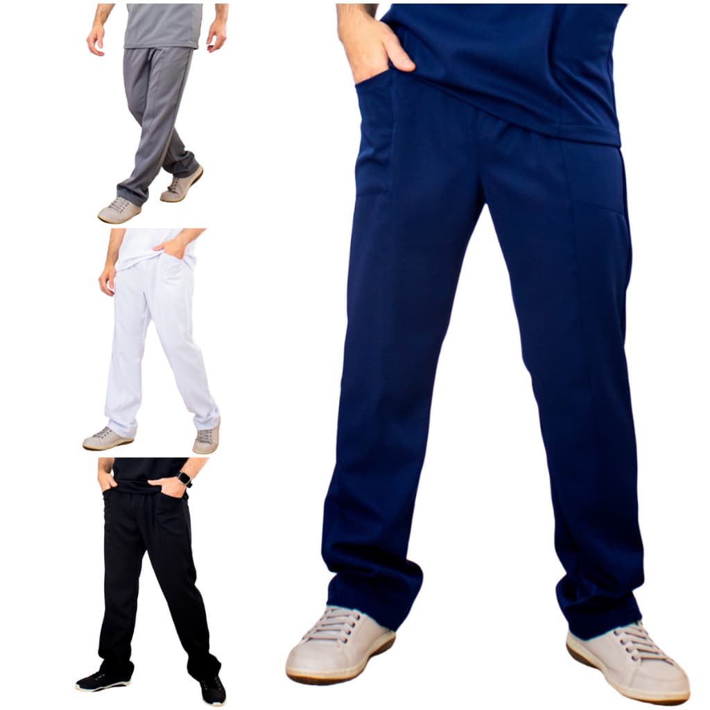 Calça Scrub Masculina Várias Cores Uniforme Roupa Privativa Pijama Cirúrgico Veterinário Enfermagem