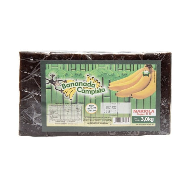 1,2 kg de bananada campista lisa bananadas  mariola doce banana delicia tradição lisa