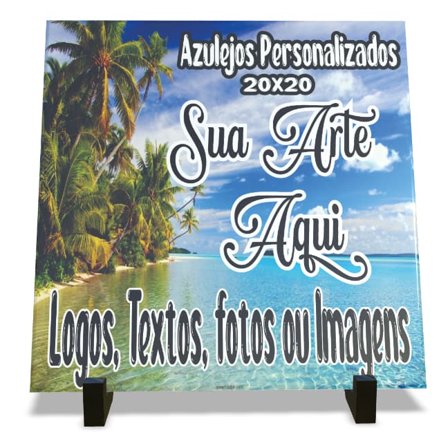 Azulejo 20X20 Personalizado com suporte