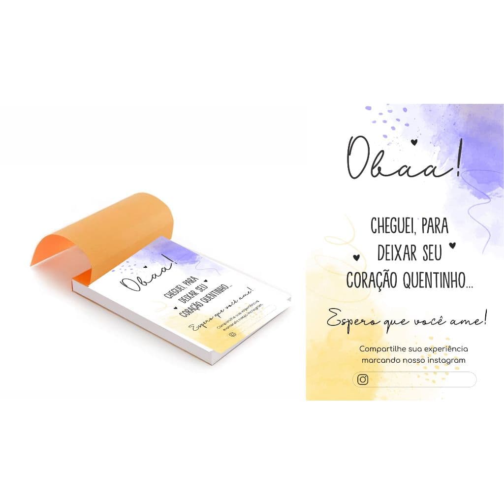 Kit 5 Blocos (500 Folhas) para Agradecimento / Espero que você ame