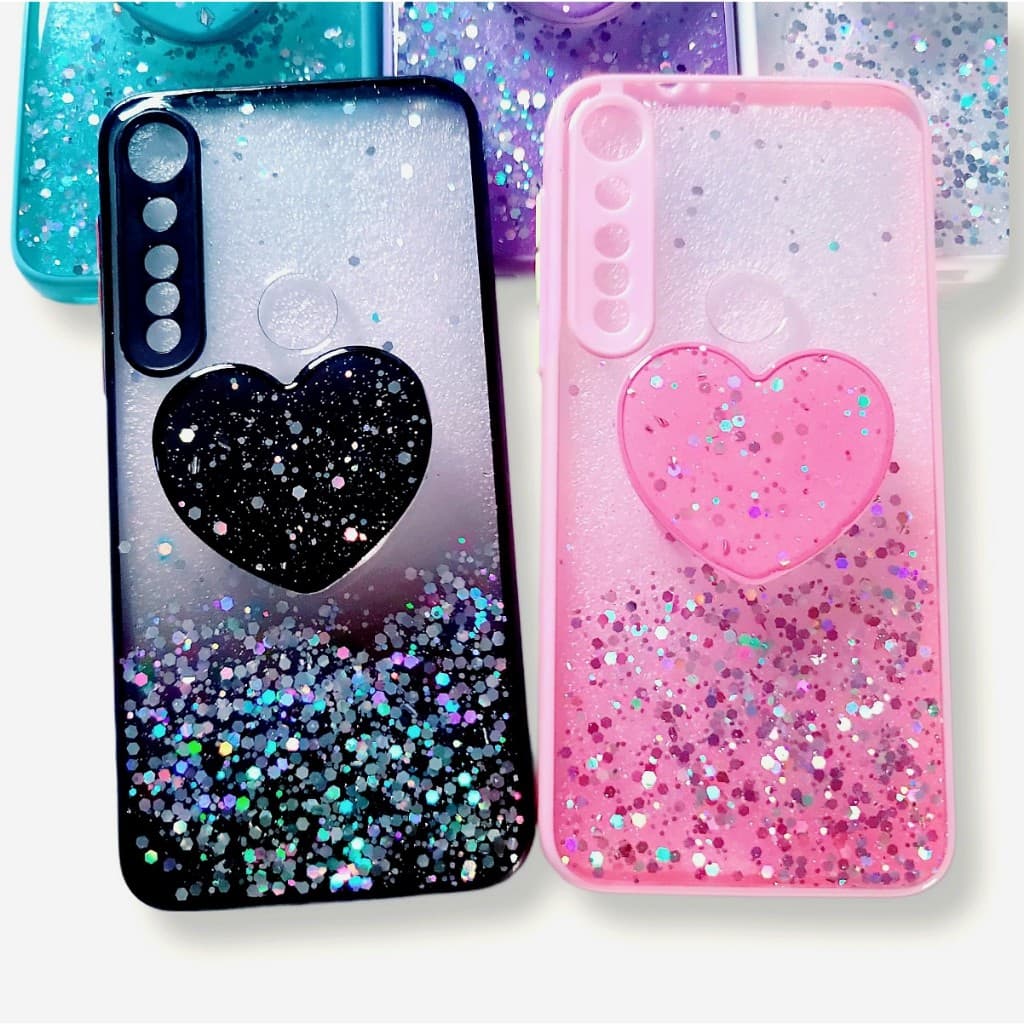 Capa Capinha anti impacto para Motorola Moto G8 play / capa capinha Motorola Moto G8 play com suporte de coração