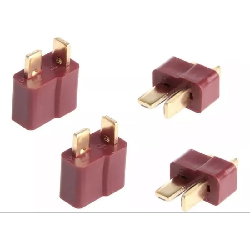 2x Par Conector Plug T Deans (2machos + 2femeas) Hobby Rc