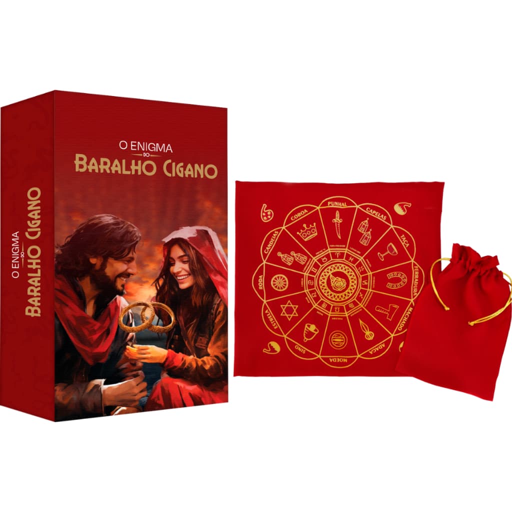 Kit Baralho Cigano Lenormand + Toalha + Saquinho