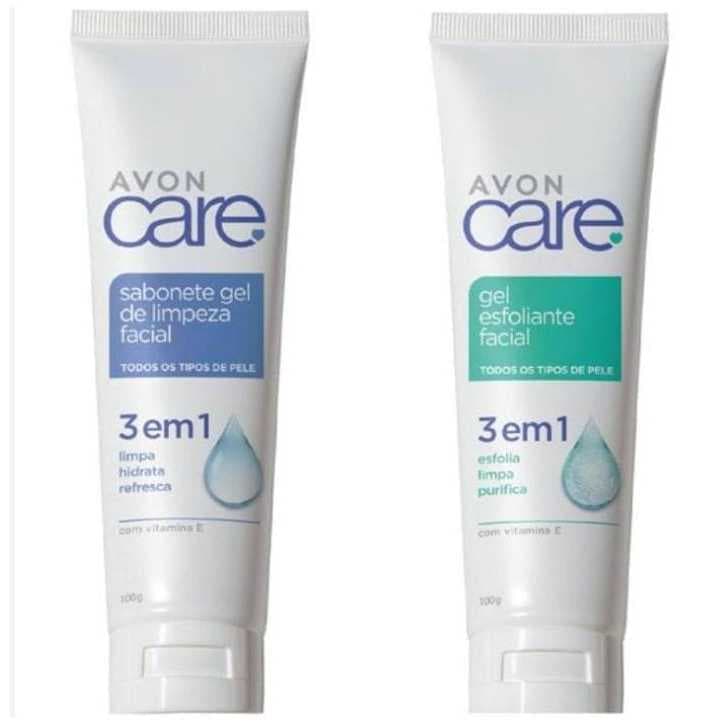 Sabonete Gel de Limpeza Facial 3 em 1 + Gel Esfoliante Facial 3 em 1 (kit)