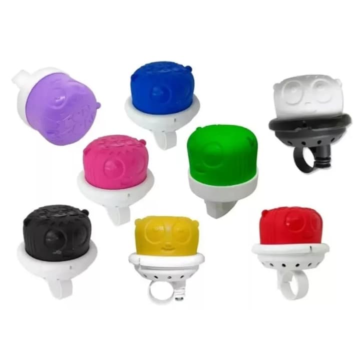Buzina Colorida Fon Fon Face Bike Infantil Criança Divertida
