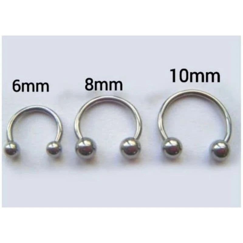 1 unidade Piercing Ferradura, smile para Orelha,boca e septo em Aço Cirúrgico