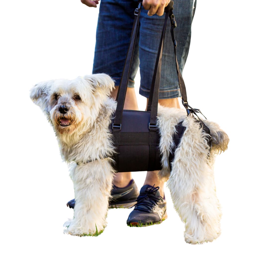 Peitoral  com suporte das patas traseiras para cachorros com dificuldade para se levantar e andar - cor preta -Karppovet