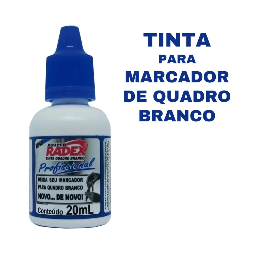 Tinta para Marcador de Quadro Branco Radex 20ml Azul