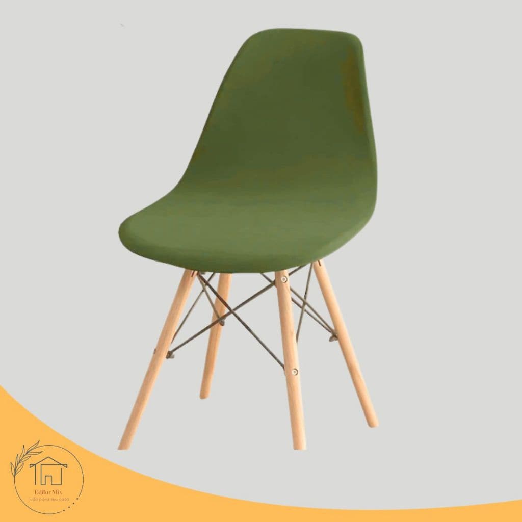 01 Capa De Cadeira Charles Eiffel Nordic Eames Luxo Sala Quarto Malha Gel Premium Moderna